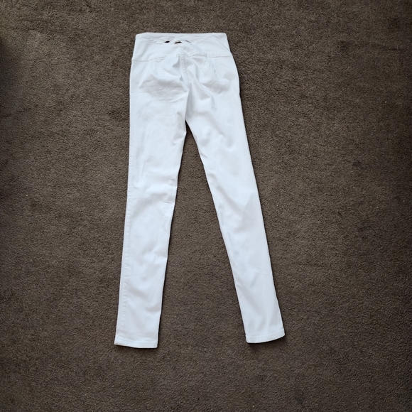 White Pocketless Jeans, Women's 3 - Picture 6 of 9